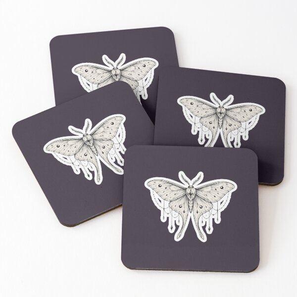 Item preview, Hanging Charm Moth Ink Illustration designed and sold by MizerMoths.