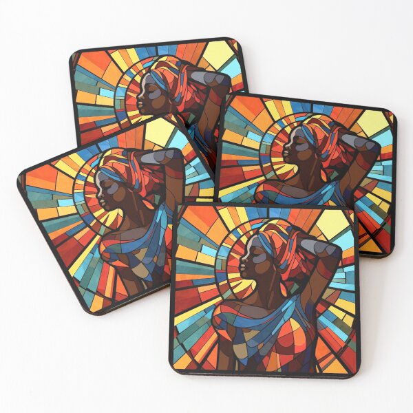 Item preview, Afro babe Afropunk Stained Glass Art designed and sold by Versaké.