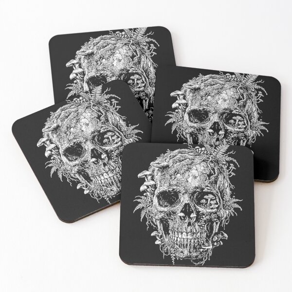 Item preview, Memento Mori Forest Skull - Gothic Engraving Illustration designed and sold by Pacebreaker_.