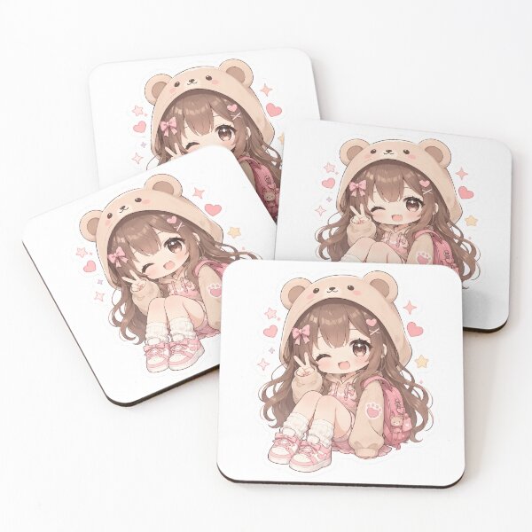 Item preview, Kawaii Anime Girl Sticker designed and sold by PixelMood Stickers.