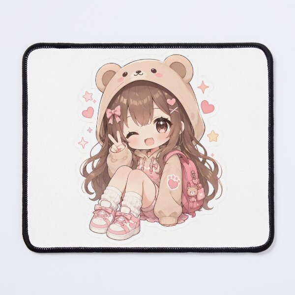 Item preview, Kawaii Anime Girl Sticker designed and sold by PixelMood Stickers.