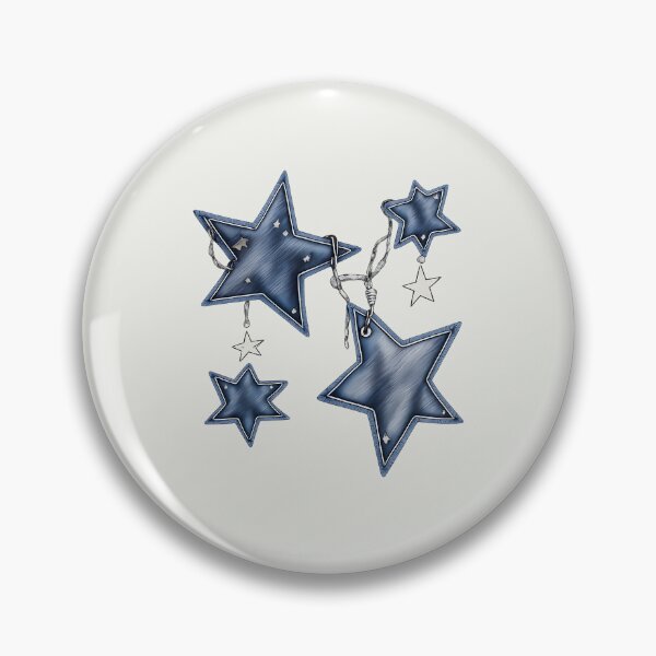 Item preview, Blue Denim Stars Textured Western Aesthetic Pattern designed and sold by tarzbol.