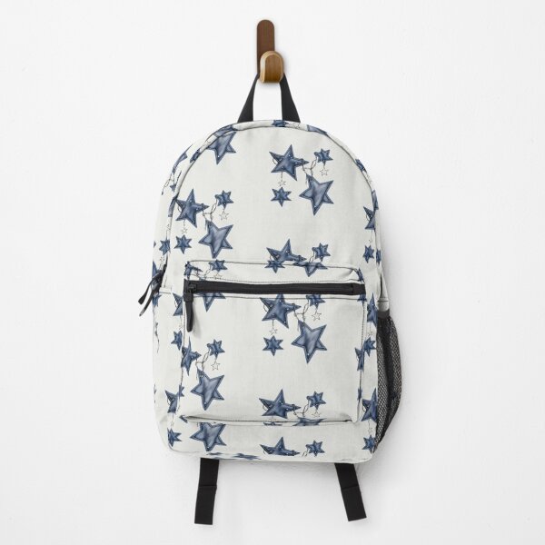 Item preview, Blue Denim Stars Textured Western Aesthetic Pattern designed and sold by tarzbol.