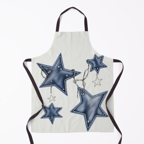 Item preview, Blue Denim Stars Textured Western Aesthetic Pattern designed and sold by tarzbol.