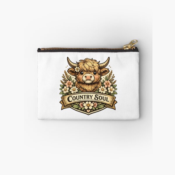 Item preview, Country Soul Vintage Cute Highland Cow designed and sold by Mr Lee.