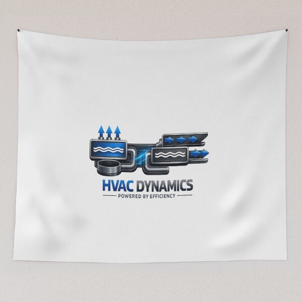 Item preview, HVAC Dynamics Shirt - Powered by Efficiency - Blue & Grey Engineering Design designed and sold by FrozenHeat97.
