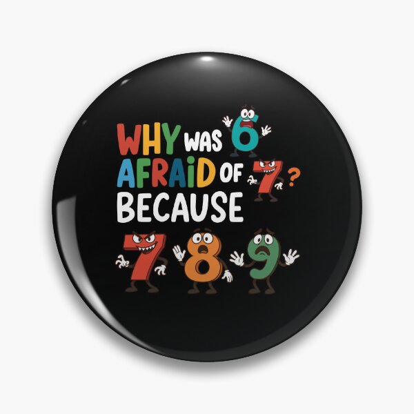 Item preview, Why Was 6 Afraid Of 7 Because 7 8 9 Funny Math Joke Number Pun designed and sold by MysticMirth.