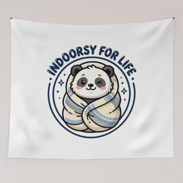 Item preview, Cute Indoorsy Panda Blanket Burrito - Kawaii Lazy Art designed and sold by fit-and-fine26.