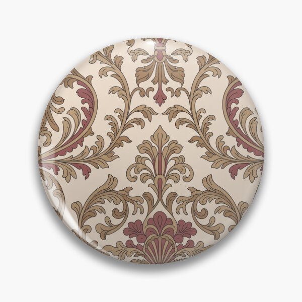 Item preview, Ornate Baroque Acanthus Scroll Pattern | Luxurious Maroon Gold Seamless Repeat designed and sold by Midnight Veil Designs.