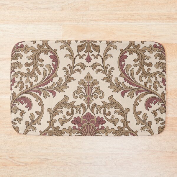 Item preview, Ornate Baroque Acanthus Scroll Pattern | Luxurious Maroon Gold Seamless Repeat designed and sold by Midnight Veil Designs.