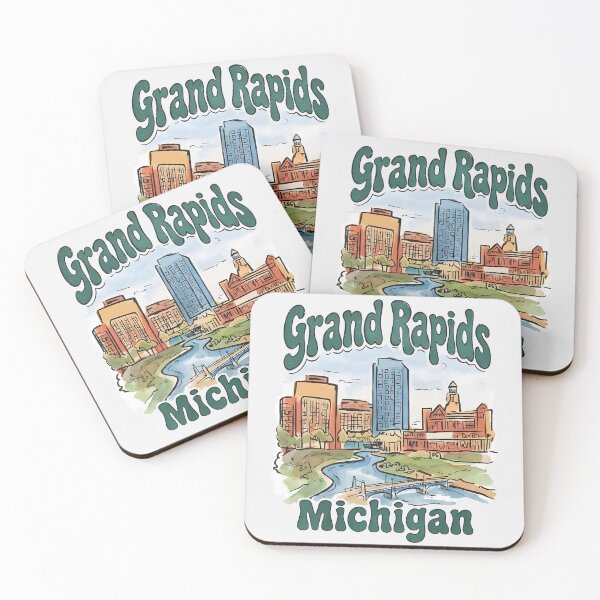Item preview, Grand Rapids Michigan Cute Watercolor Skyline  designed and sold by MadeBySidney.