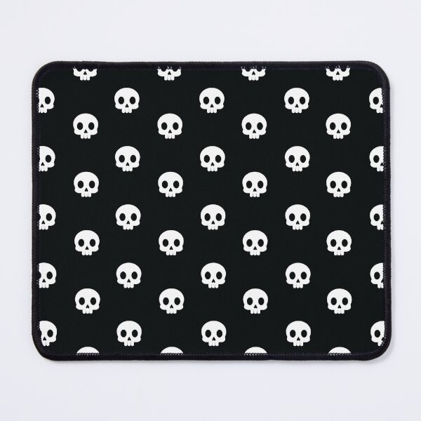 Item preview, Cartoon Skull Diamond Pattern on Black Background designed and sold by Hallowed Artistry.