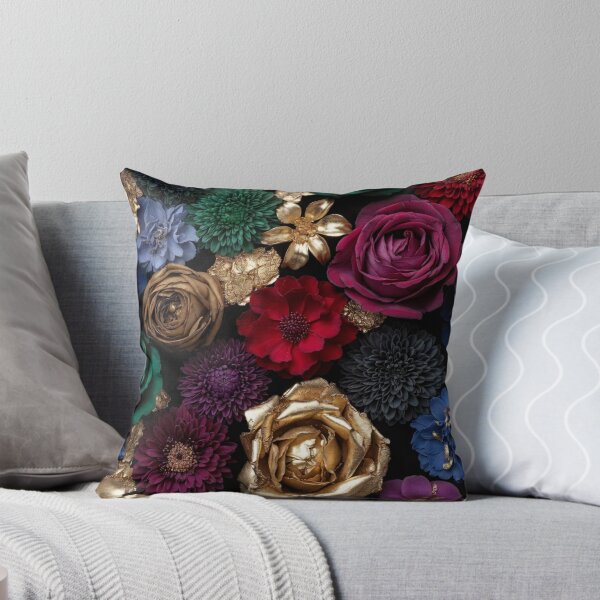 Item preview, Luxury Floral Gold Rose Pattern | Elegant Dark Botanical Design | Premium Jewel Tone Flower Artwork designed and sold by GalleryPeak.