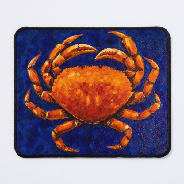 Item preview, Vibrant Dungeness Crab Impressionist Acrylic Painting designed and sold by madtide.