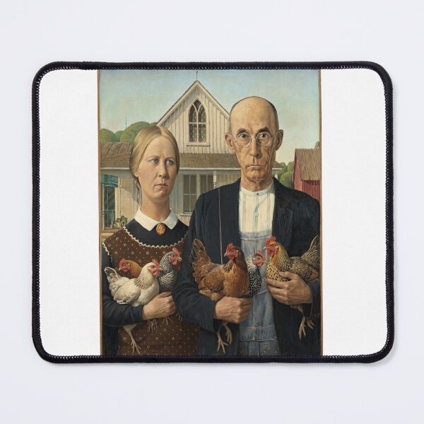 Item preview, American Gothic Country Chickens designed and sold by TeeARTHY.