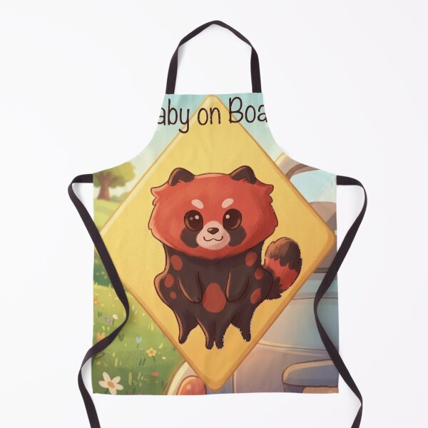 Item preview, Cute Red Panda Baby on Board Car Sign designed and sold by AirCrayons27.