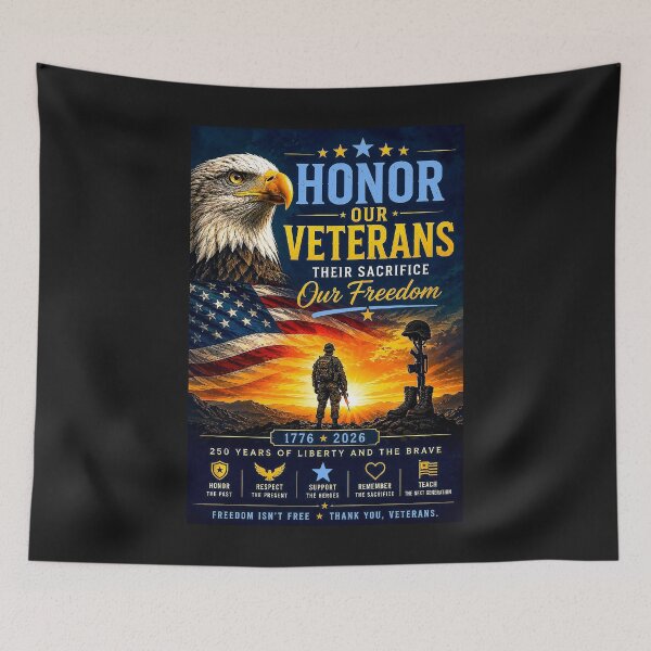 Item preview, HONOR OUR VETERANS - Their Sacrifice - Our Freedom designed and sold by DBM Photo Art 1.