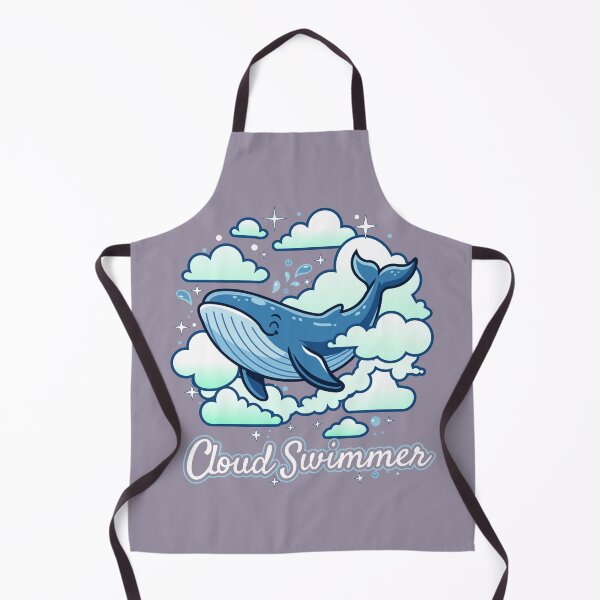 Item preview, Cloud Swimmer - Whimsical Flying Blue Whale designed and sold by Surya Design Studio.