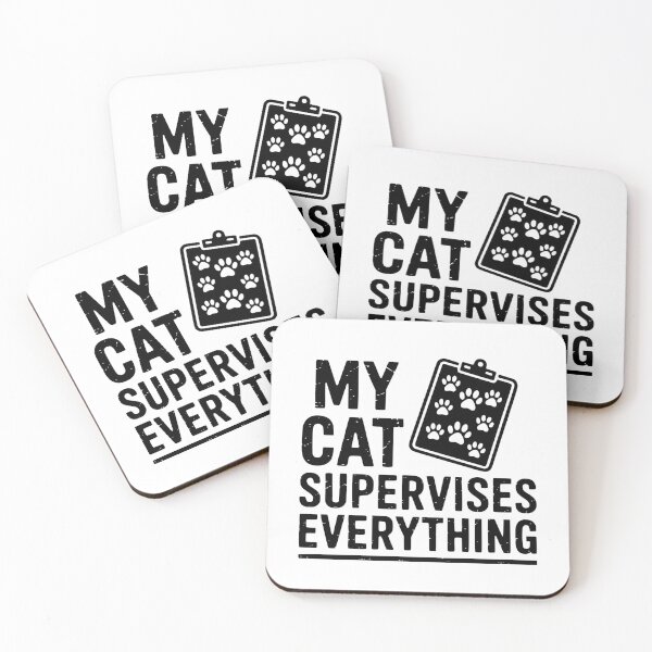 Item preview, My Cat Supervises Everything designed and sold by theartfulaspie.