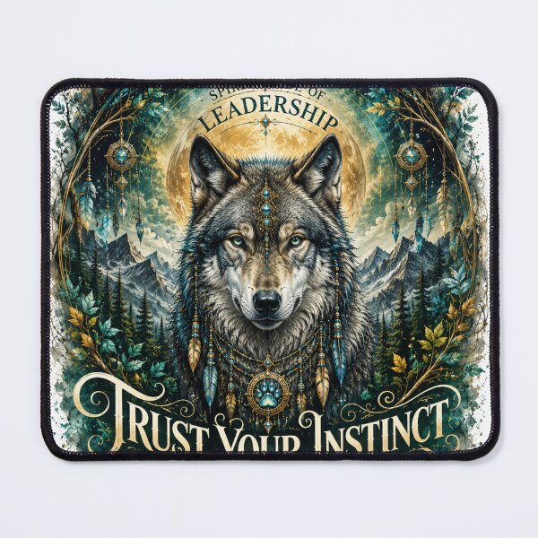 Item preview, Mystical Wolf Spirit Guide Leadership designed and sold by Trailora.