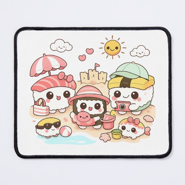 Item preview, Kawaii Sushi on the beach with sun designed and sold by rolfzogg.