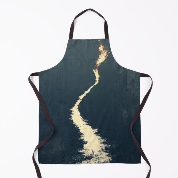 Item preview, Golden Flame Brushstroke on Charcoal Abstract Art designed and sold by SlowRegardArt.