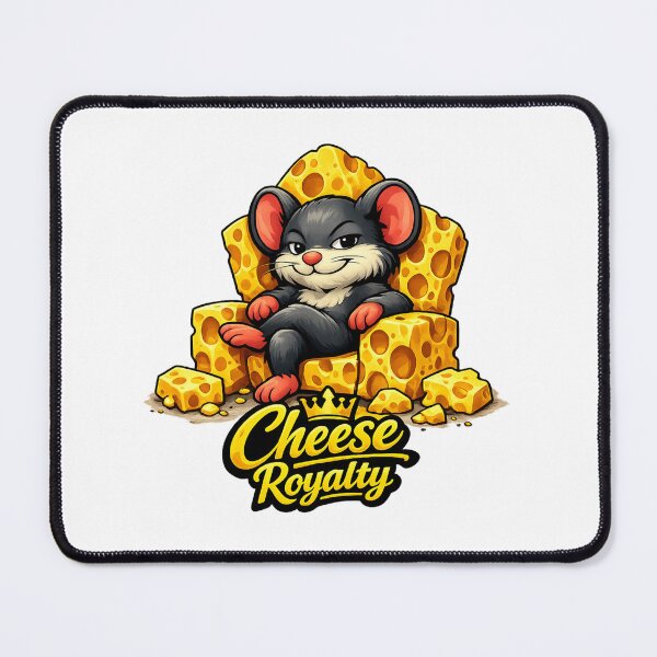 Item preview, Cheese Royalty – Confident Mouse on the Throne of Swiss Cheese designed and sold by UkrainianSpain.