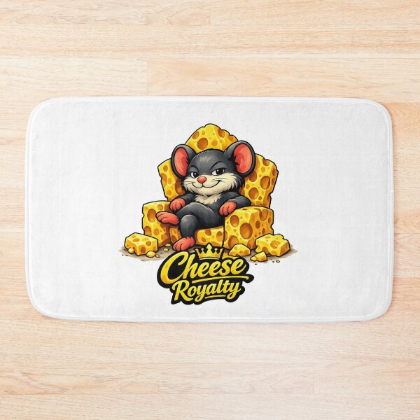 Item preview, Cheese Royalty – Confident Mouse on the Throne of Swiss Cheese designed and sold by UkrainianSpain.