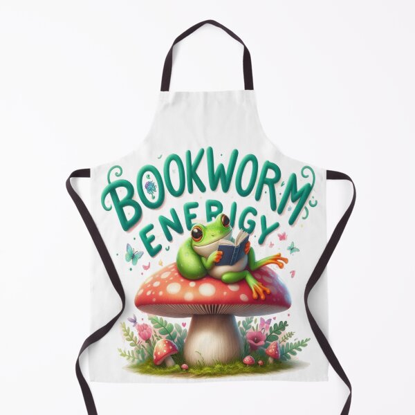 Item preview, Bookworm Energy Cute Frog Reading Cottagecore Design designed and sold by BookedAndDesign.