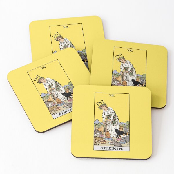 Item preview, Strength Tarot Card   cat lady designed and sold by TeeARTHY.