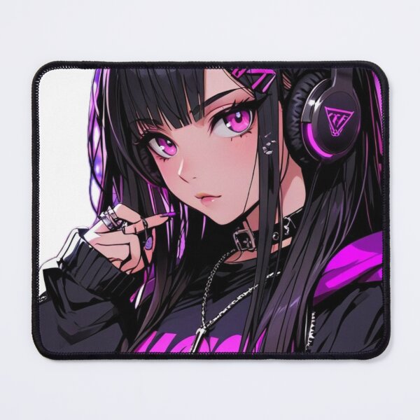 Item preview, Kawaii Goth Anime Girl Headset Design designed and sold by AnimDream .