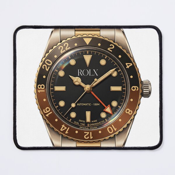 Item preview, ROLX Dual‑Tone GMT Automatic Watch – Luxury Horology Art Print designed and sold by WhisperFrame.