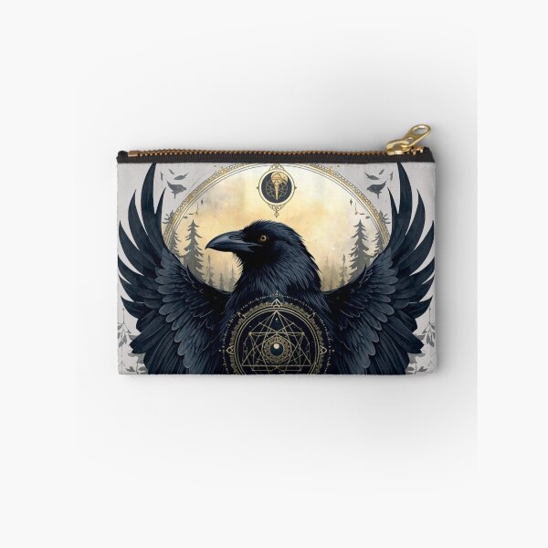 Item preview, Celestial Raven Watercolor | Gothic Crow Moon Art | Sacred Geometry Bird designed and sold by Biedroneczka.