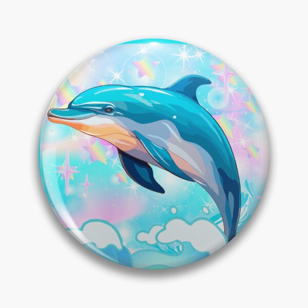Item preview, dolphin holographic ocean summer designed and sold by coolcreativeco.