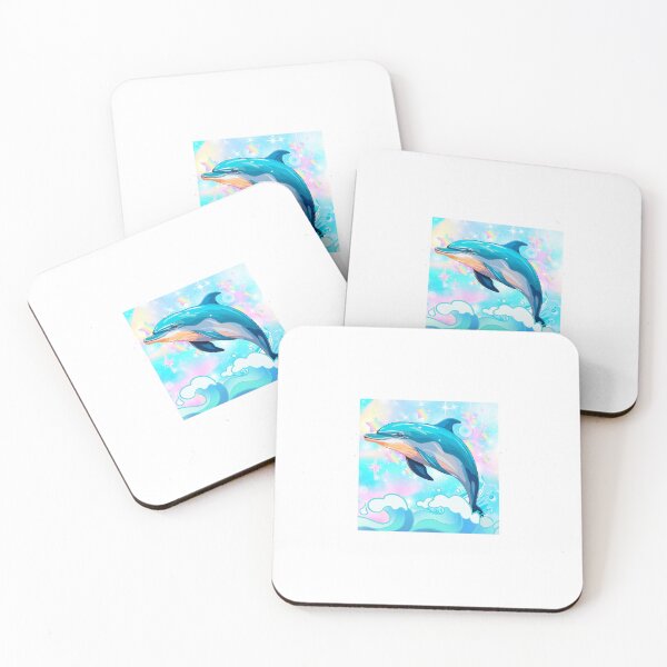 Item preview, dolphin holographic ocean summer designed and sold by coolcreativeco.
