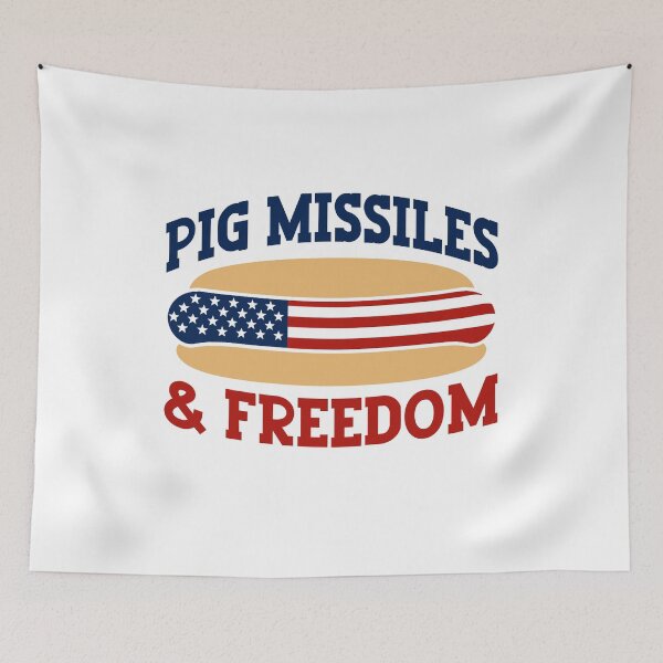 Item preview, Pig Missiles Freedom 4th Of July Patriotic BBQ designed and sold by gunaone-design.