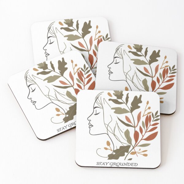 Item preview, Minimalist Woman Line Art with Botanical Leaves - Boho Silhouette designed and sold by Sirius92.