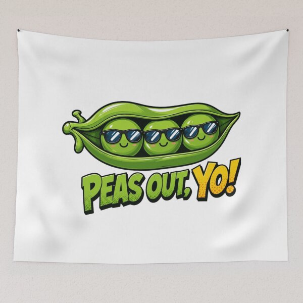 Item preview, Cool Peas Out Yo Cute Cartoon Design designed and sold by Nano-Threads.