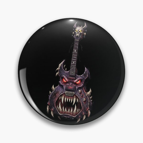Item preview, Purple Monster Guitar Fangs — Creepy Rock Dark Art designed and sold by David Mateo ArtWorks.
