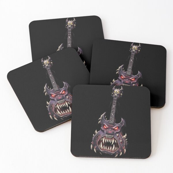 Item preview, Purple Monster Guitar Fangs — Creepy Rock Dark Art designed and sold by David Mateo ArtWorks.