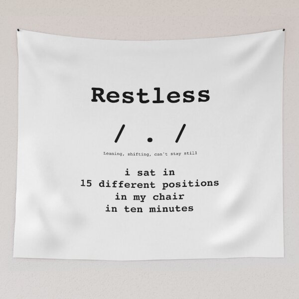 Item preview, Restless Kaomoji / . / - Monday Mood - DRYSMIRK designed and sold by DrySmirk.
