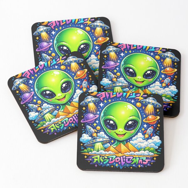 Item preview, Cosmic Alien – UFO Digital Art in Graffiti designed and sold by AlienJoy.