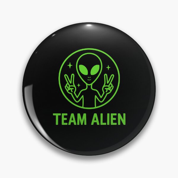 Item preview, Team Alien Neon Green Retro Peace Sign Sci Fi Space Lover designed and sold by MysticMirth.
