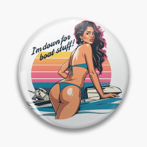 Item preview,  I'm down for boat stuff! designed and sold by NicMacTees.