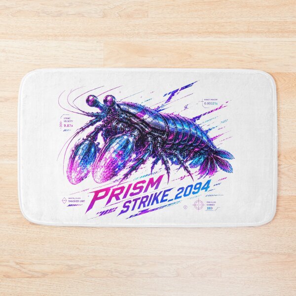 Item preview, Prism Strike 2094 Cyber Mantis Shrimp – Neon Biomechanical Crustacean Design designed and sold by FusiTink.