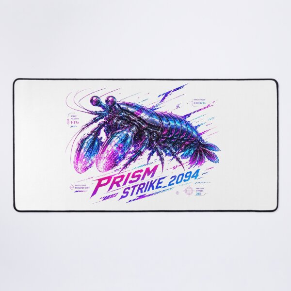 Item preview, Prism Strike 2094 Cyber Mantis Shrimp – Neon Biomechanical Crustacean Design designed and sold by FusiTink.