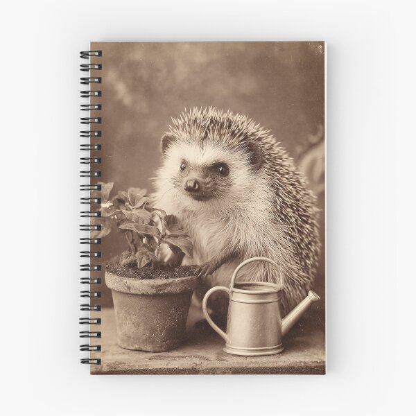 Item preview, Vintage Gardening Hedgehog Portrait designed and sold by SpecInkStudio.