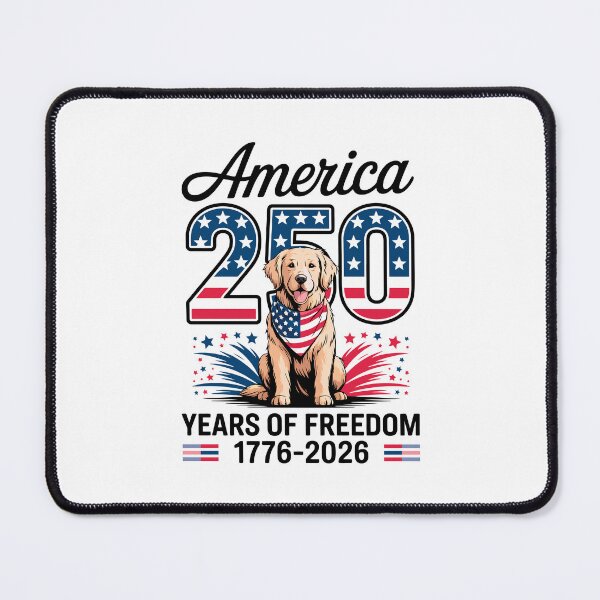 Item preview, America 250 Years of Freedom 1776-2026 Golden Retriever Patriotic Dog designed and sold by HaweeWear.