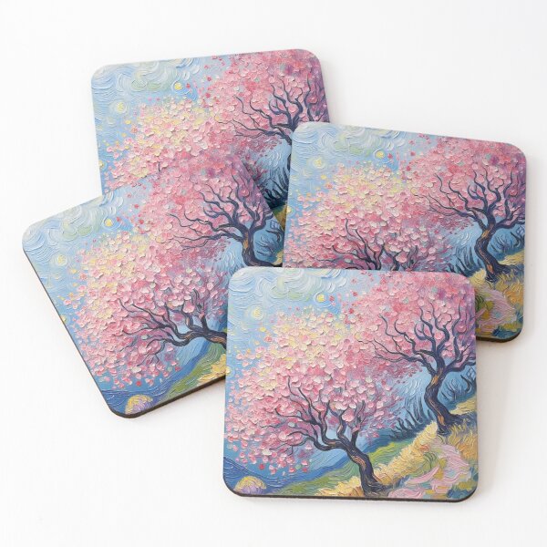 Item preview, Flowering cherry trees on the hillside designed and sold by sid1802.