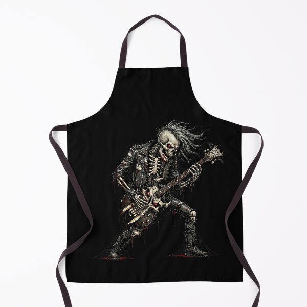 Item preview, Skeleton Guitarist Heavy Metal — Dark Rock Creepy Art designed and sold by David Mateo ArtWorks.
